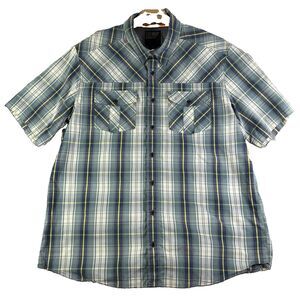 5.11 Tactical Double Flex Covert Short Sleeve Shirt Mens Large Plaid Snap Button
